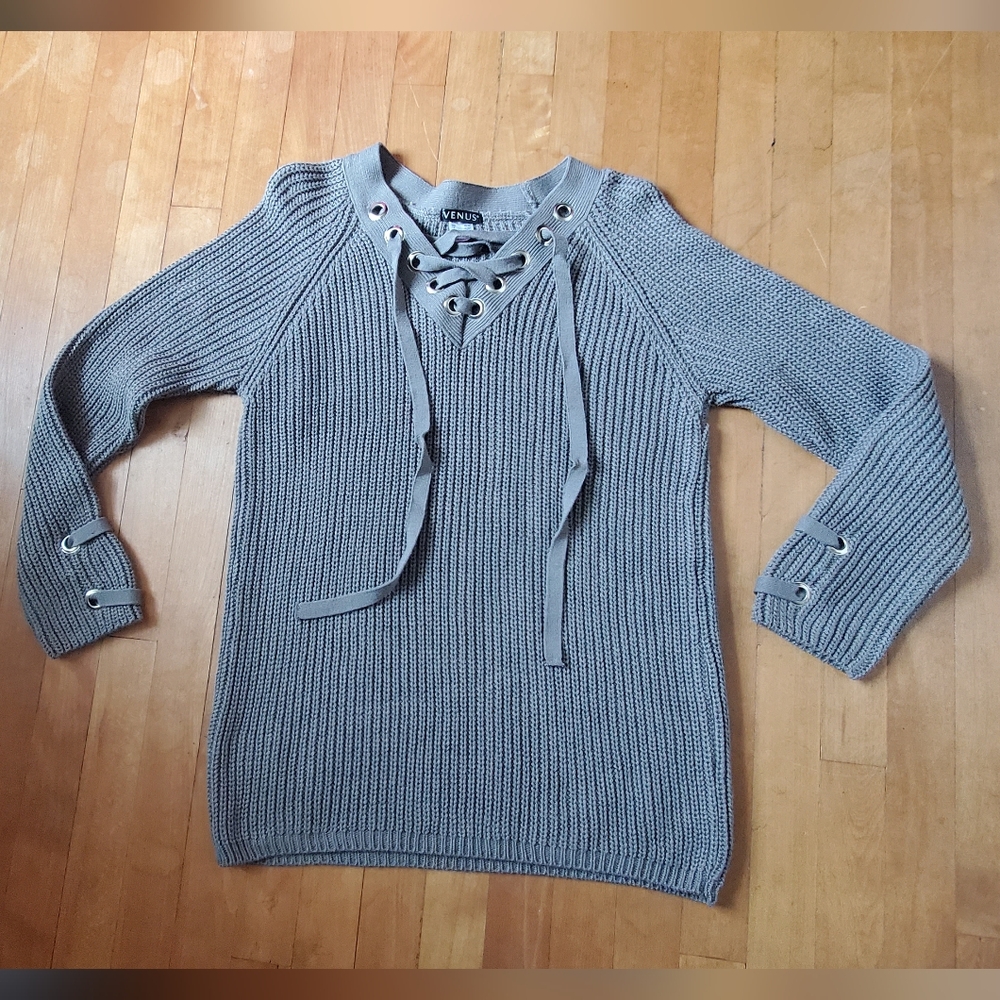 Venus Grommet Tie Detail Sweater